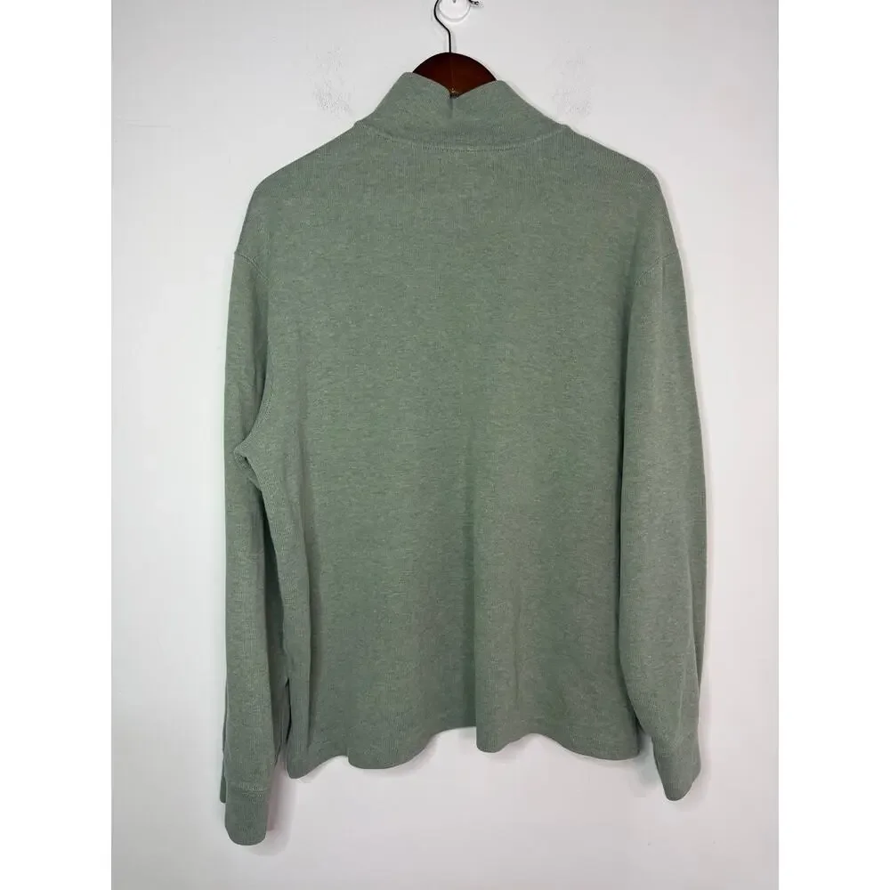 Polo Ralph Lauren Double-Knit Mesh Quarter-Zip Sweatshirt Size Large